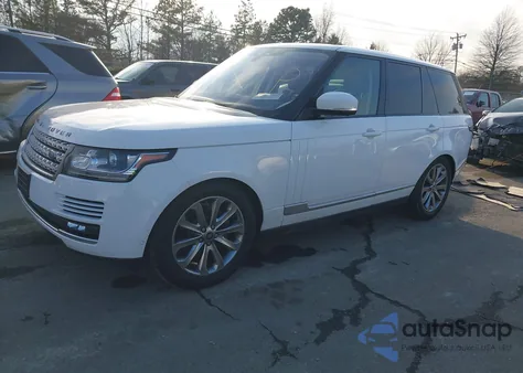 2017 Land Rover Range Rover 3.0L V6 Turbocharged Diesel Hse Td6 z USA, uszkodzony, nr VIN SALGS2FK0HA329535